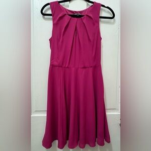 Magenta Sleeveless Fit & Flare Dress Xpress
